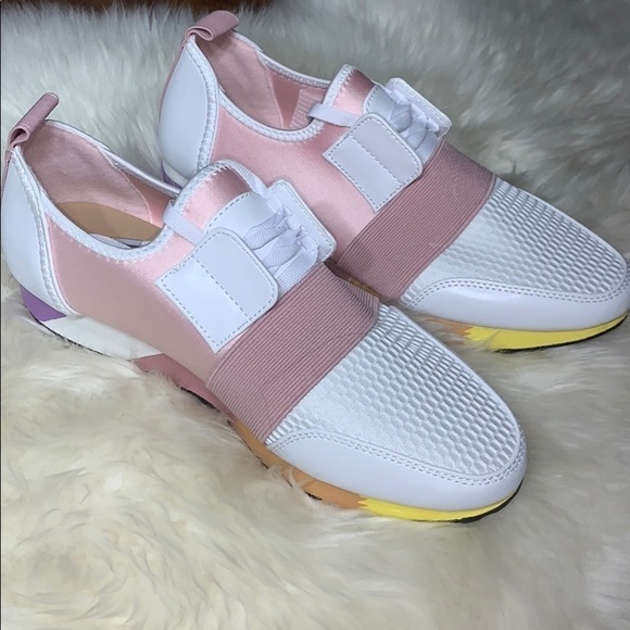 Brash Sneaker Pastel pink slip on Streetwear color block 8.5 women’s new - Picture 1 of 8